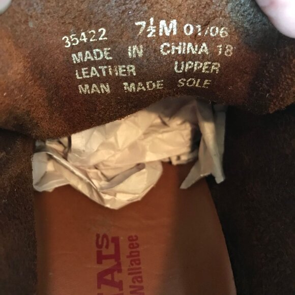 Clarks Original Wallaby Mens 7.5M Brown Leather Casual Shoes main image 4